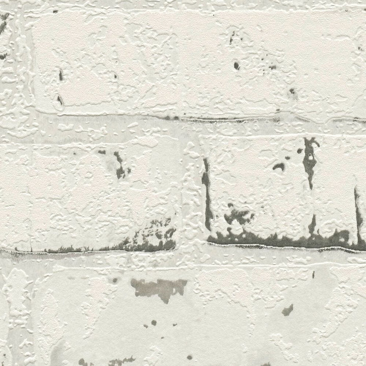 Tapetes ar akmens izskatu, ķieģeļu motīvu un 3D efektu, pelēkā, 907837 AS Creation