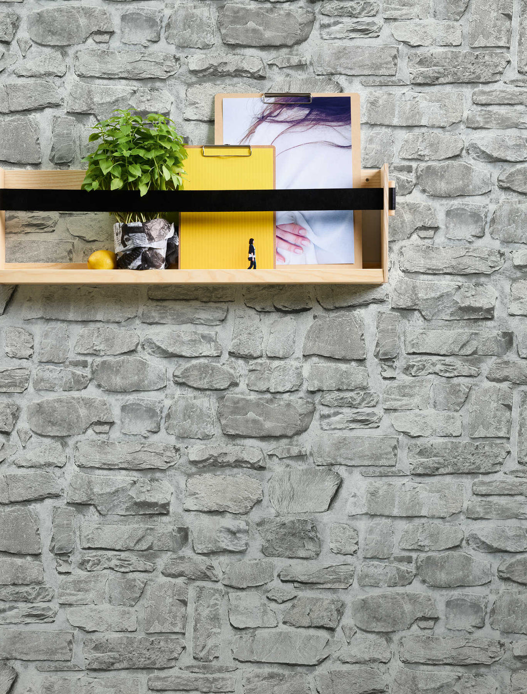 Tapetes ar akmens rakstu, AS Creation, pelēkā krāsā - 1306265 AS Creation