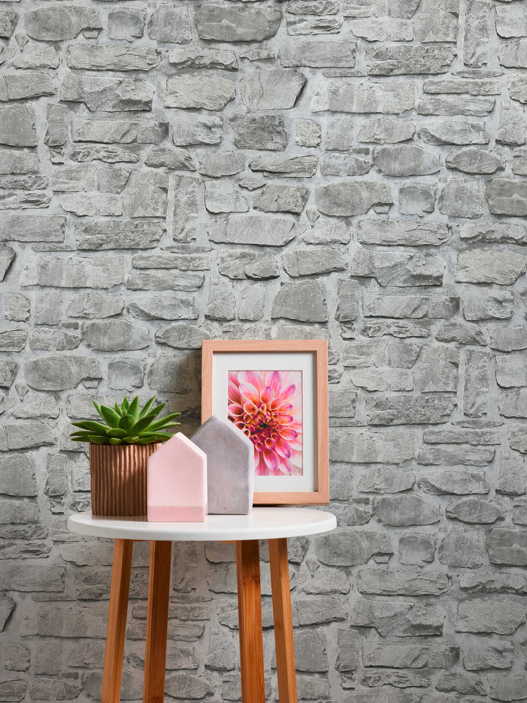 Tapetes ar akmens rakstu, AS Creation, pelēkā krāsā - 1306265 AS Creation