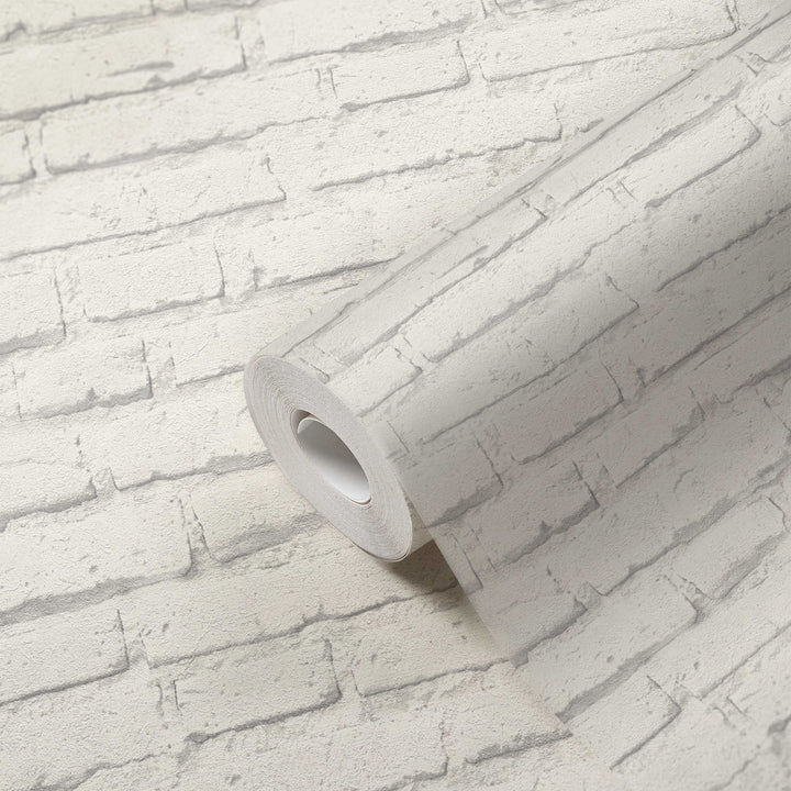 Tapetes ar akmens rakstu gaiši pelēkā krāsā, matētas - 1237670 AS Creation