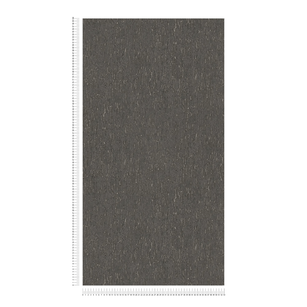 Tapetes ar apmetuma izskatu melnā krāsā ar zelta elementiem, 395626 AS Creation