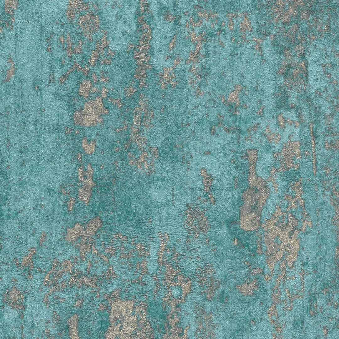 Tirkīza un zelta tapetes ar apmetuma spīdumu greznai sienu apdarei   Tapetenshop.lv