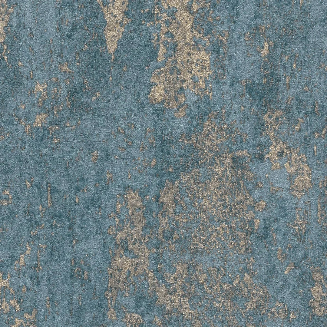 Tumši zilas un zelta tapetes ar apmetuma efektu eleganta interjera izveidei   Tapetenshop.lv