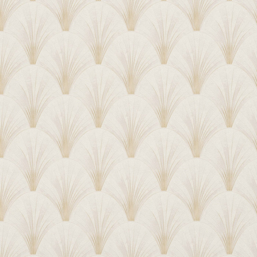 Tapetes ar ArtDeco ornamentu siltos toņos, 3771172 Tapetenshop.lv