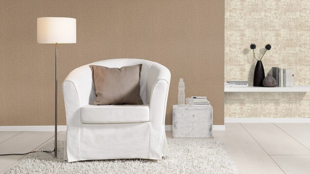 Tapetes ar auduma faktūru brūnā krāsā - RASCH 1434552 RASCH