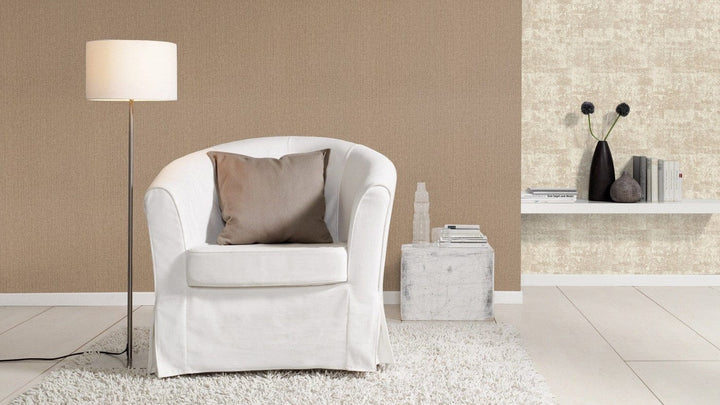 Tapetes ar auduma faktūru brūnā krāsā - RASCH 1434552 RASCH