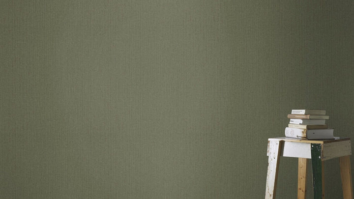 Tapetes ar auduma faktūru tumši zaļā krāsā - RASCH 1434611 RASCH