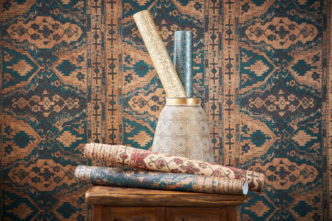 Tapetes ar austrumu dekoru sarkanā krāsā AS Creation 37868-1 AS Creation