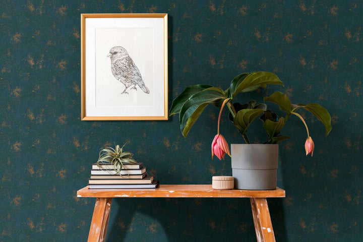 Tapetes ar dekoratīva apmetuma izskatu zilā krāsā, 388326 AS Creation