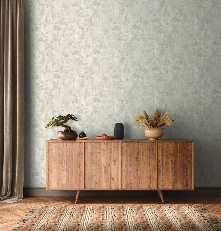 Tapetes ar dekoratīva apmetuma rakstu: krēmā un zeltā, AS 395160 AS Creation