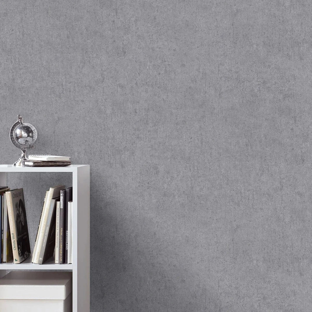Pelēkas matētas tapetes ar apmetuma faktūru – iedvesmai un pārmainām Erismann