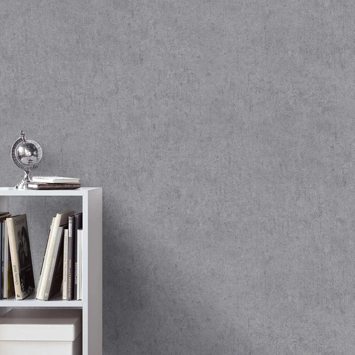Pelēkas matētas tapetes ar apmetuma faktūru – iedvesmai un pārmainām Erismann