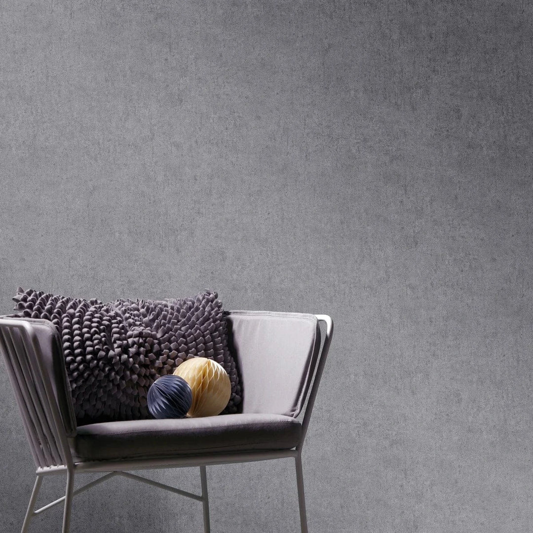 Pelēkas matētas tapetes ar apmetuma faktūru – iedvesmai un pārmainām Erismann