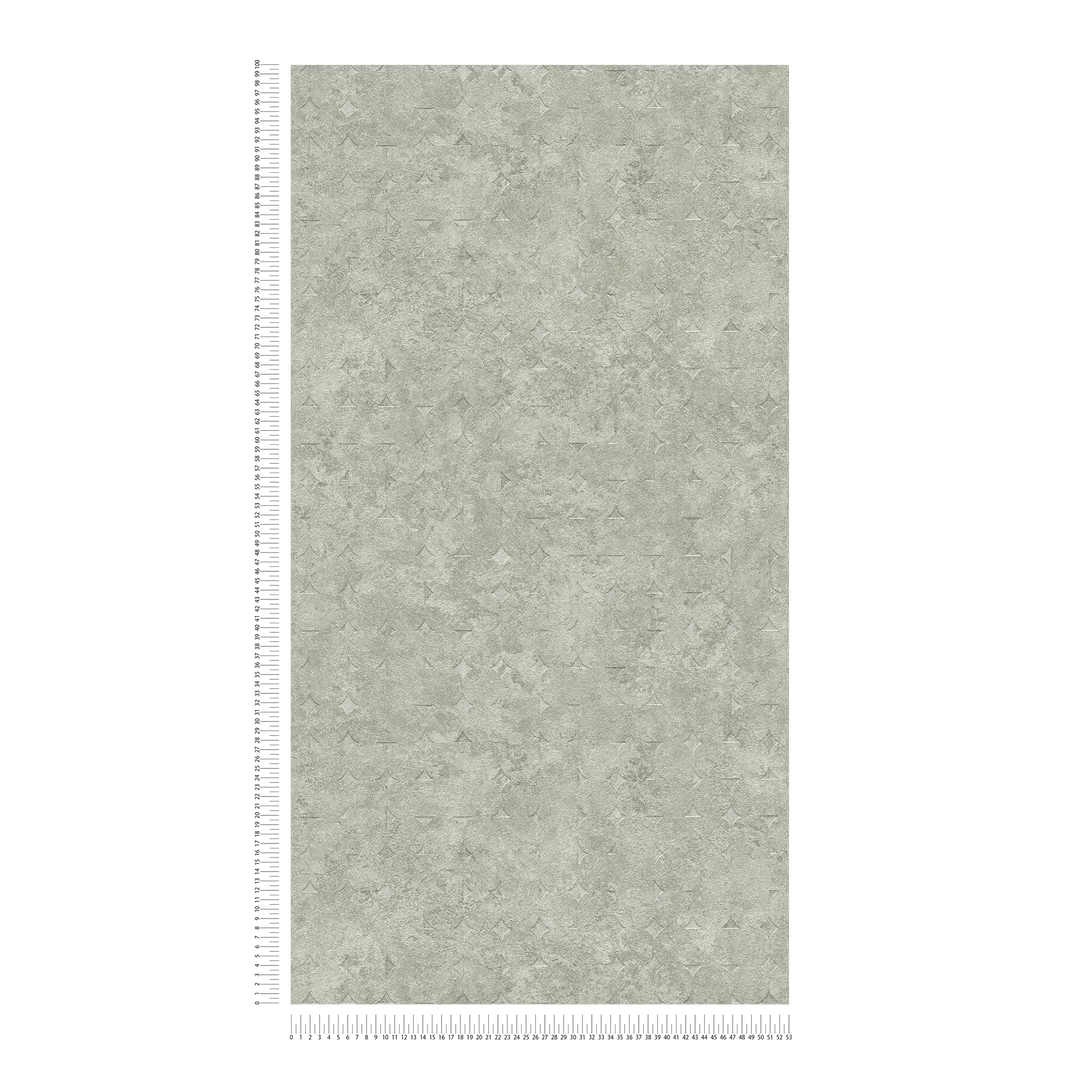 Tapetes ar ģeometriskām formām, nedaudz spīdīgas, zaļā krāsā, 396564 AS Creation