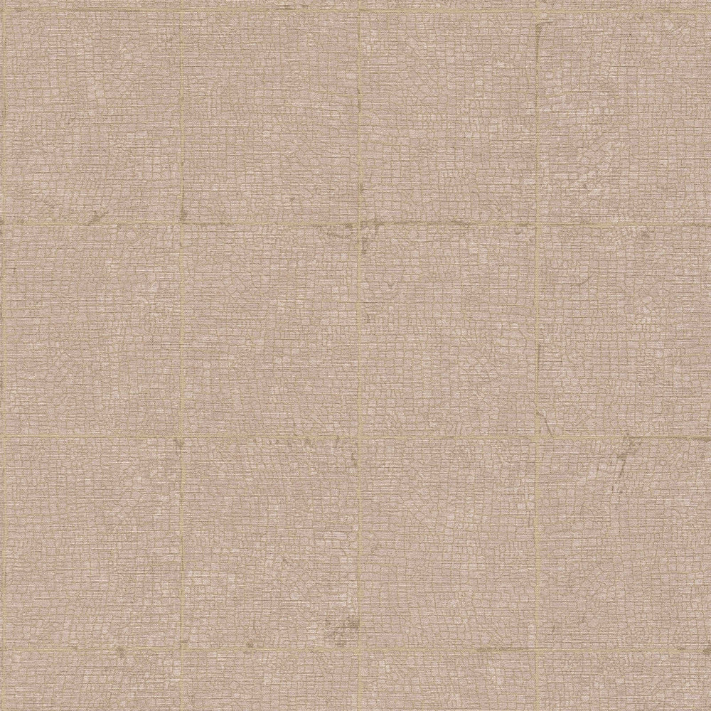 Tapetes ar grafisku flīzes rakstu brūnā krāsā - AS Creation 1360356 AS Creation