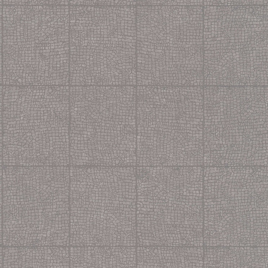 Tapetes ar grafisku flīzes rakstu pelēkā krāsā - AS Creation 1360357 AS Creation