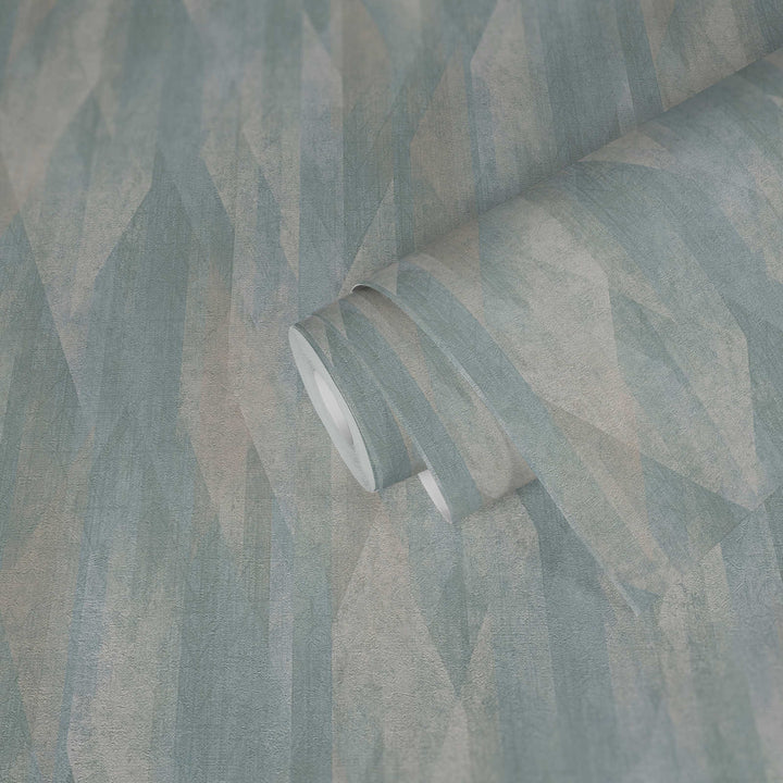 Tapetes ar grafisku rakstu gaiši tirkīzā krāsā - 1373602 AS Creation