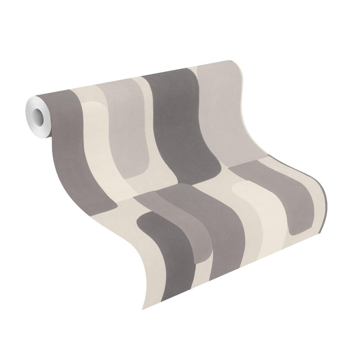 Tapetes ar grafisku rakstu pelēkā un taupe krāsā, RASCH,  330502 RASCH