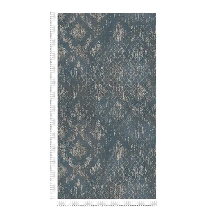 Tapetes ar ornamentu un mirdzošiem akcentiem - melnā, zeltā - 786724 AS Creation