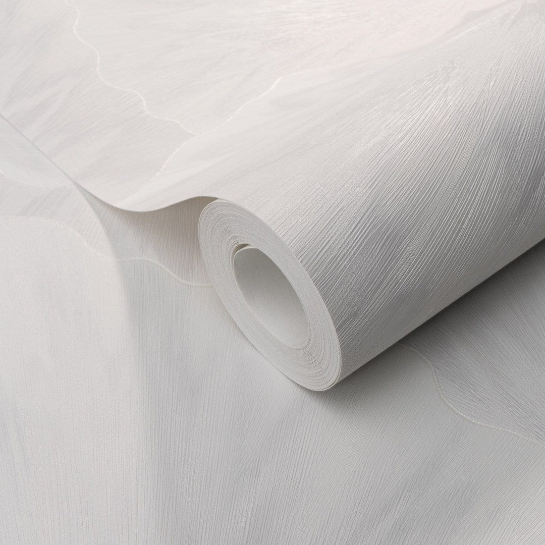 Tapetes ar lapām, balta/krēmkrāsā ar metālisku efektu Erismann