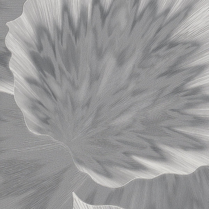 Tapetes ar lapām, pelēkā ar metālisku efektu Erismann