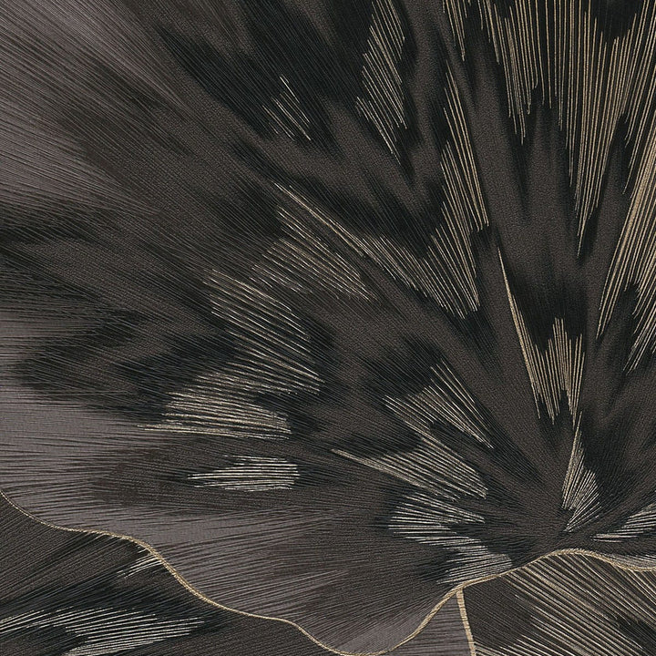 Tapetes ar lapām tumši brūnā ar metālisku efektu Erismann
