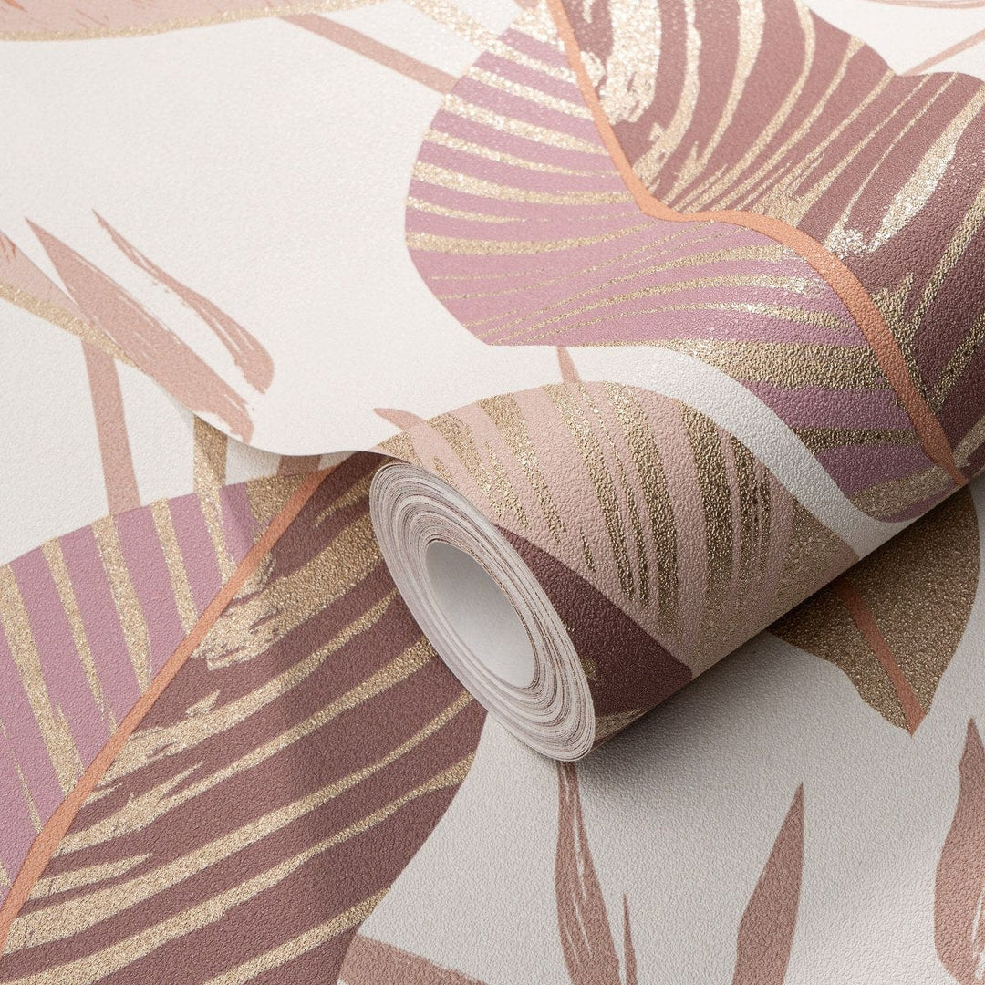 Tapetes ar lielām lapām (rozā toņos) - 3741765 Erismann