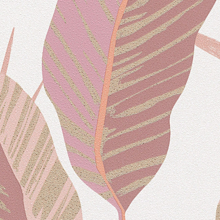 Tapetes ar lielām lapām (rozā toņos) - 3741765 Erismann