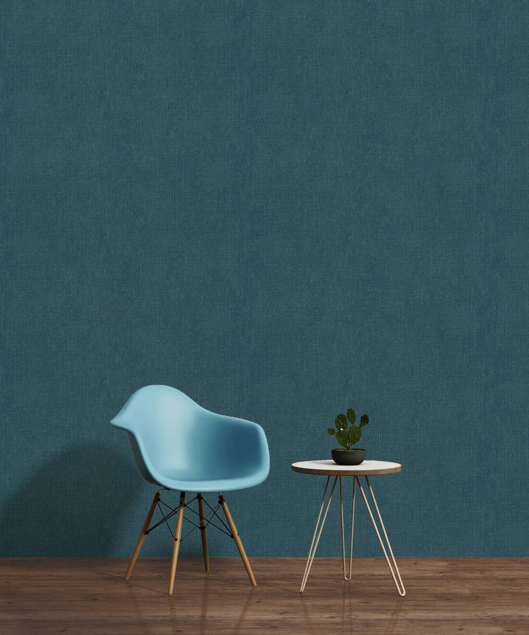 Tapetes ar lina faktūru tumši zilā krāsā - 1363600 AS Creation