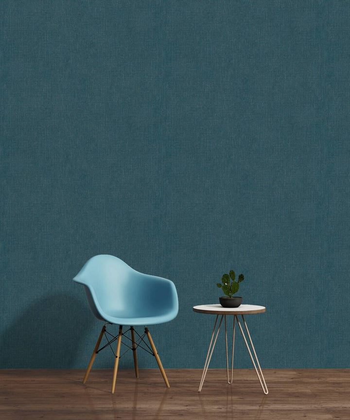 Tapetes ar lina faktūru tumši zilā krāsā - 1363600 AS Creation