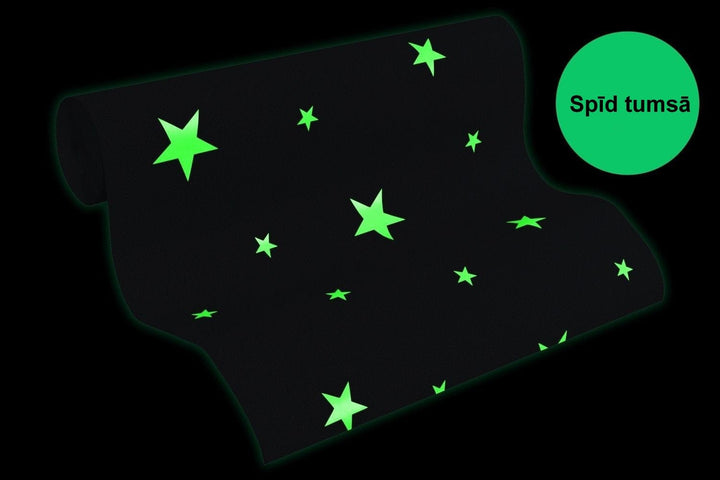 Tapetes ar tumsā spīdošam zvaigznem bēšā krāsā AS Creation 32440-4 AS Creation