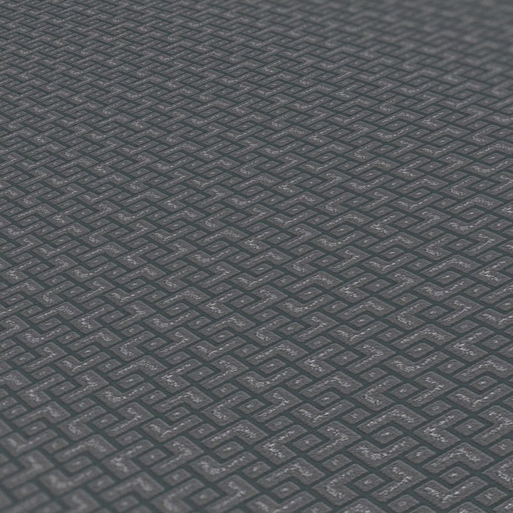 Tapetes ar metāliska akcentu un retro rakstu, melnas AS 377591  Tapetenshop.lv