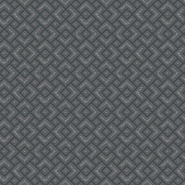 Tapetes ar metāliska akcentu un retro rakstu, melnas AS 377591  Tapetenshop.lv