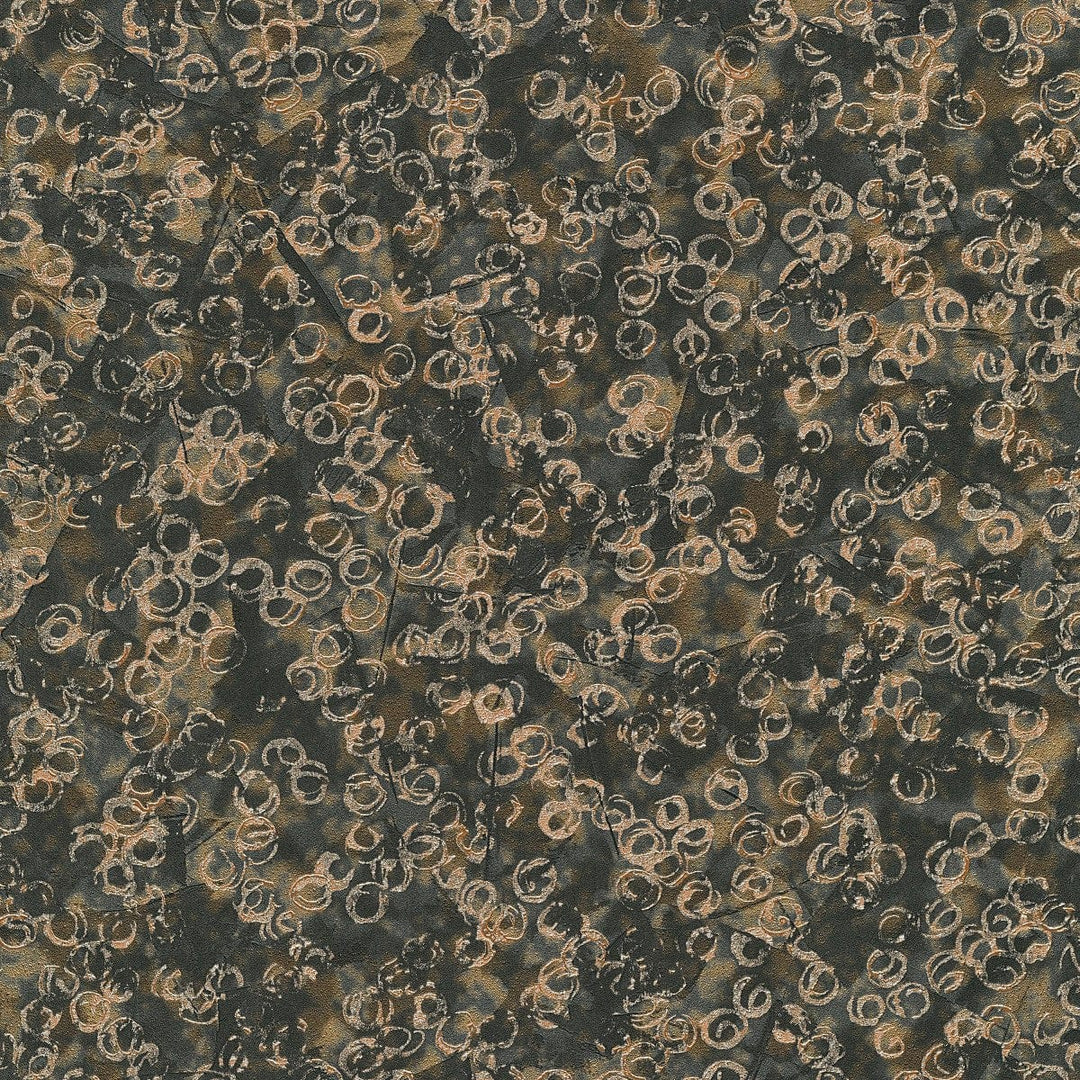 Tapetes ar modernu rakstu zeltā/melnā krāsā - 1033415 Erismann