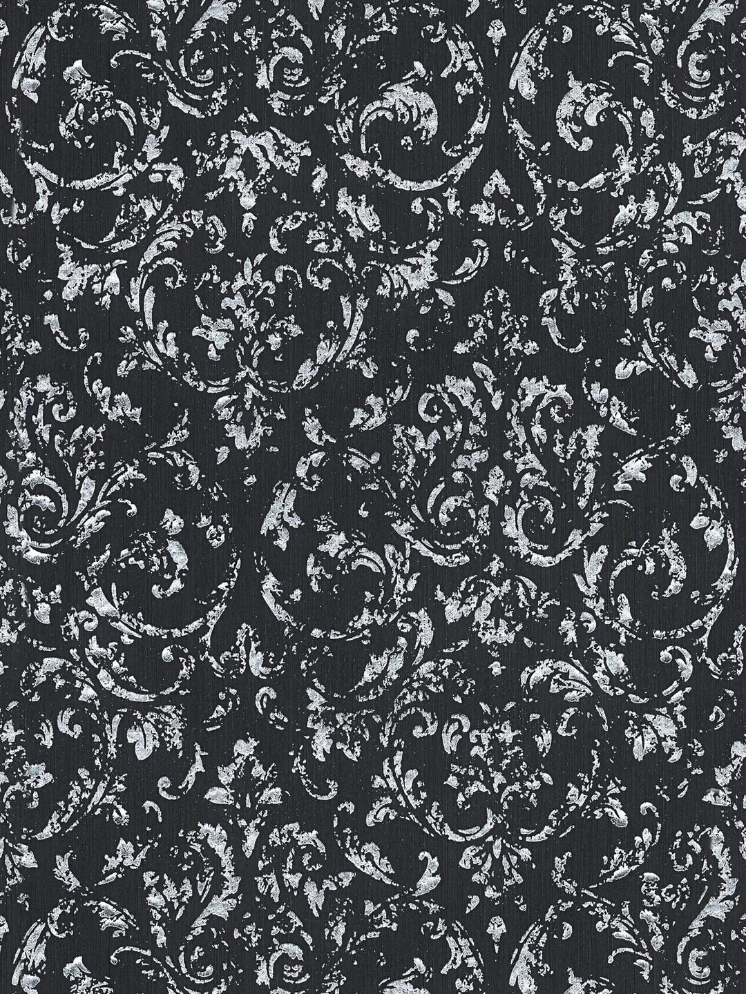 Tapetes ar ornamentu ar metālisku efektu, melnā, sudrabā - 306606 AS Creation