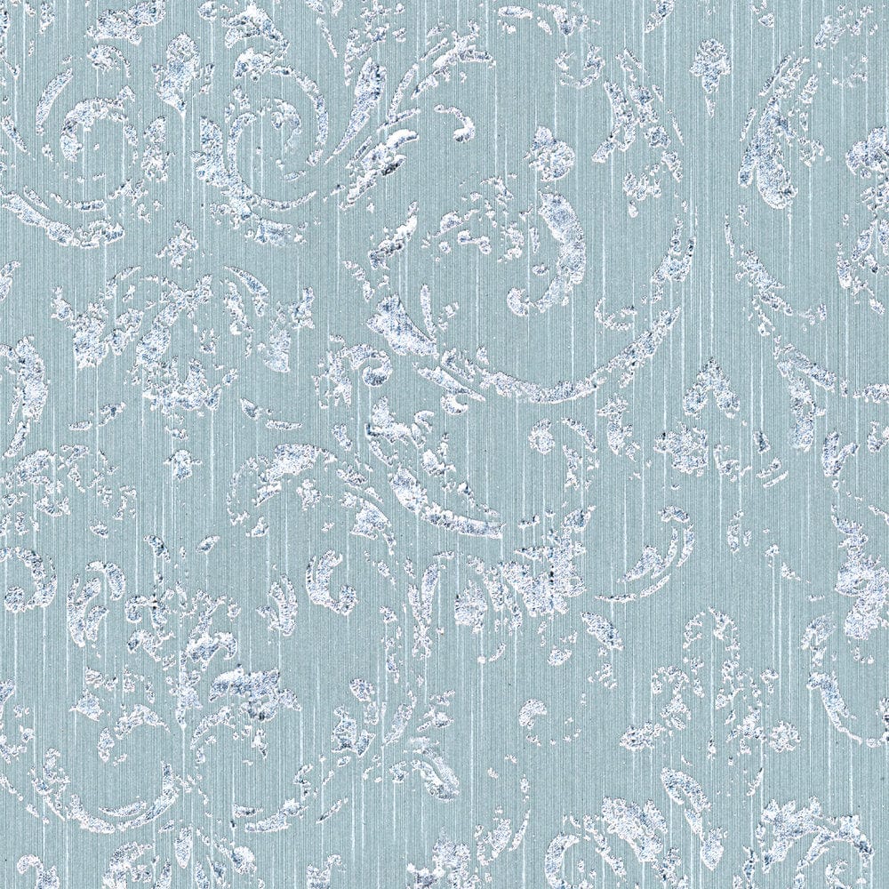 Tapetes ar ornamentu ar metālisku efektu, zilā, zelta  306605 AS Creation