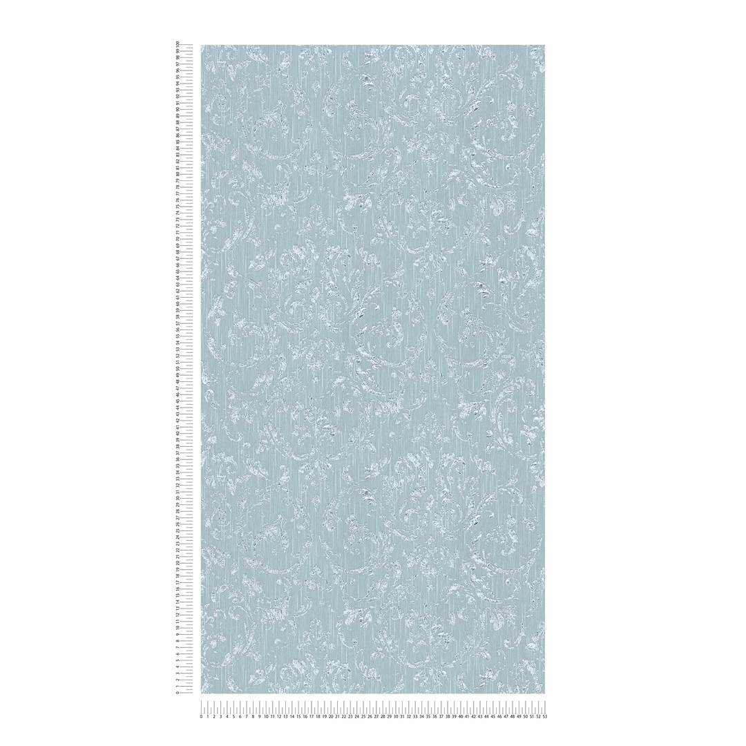 Tapetes ar ornamentu ar metālisku efektu, zilā, zelta  306605 AS Creation