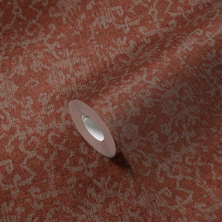 Tapetes ar persiešu paklāja ornamentu sarkanā krāsā - 1360273 AS Creation