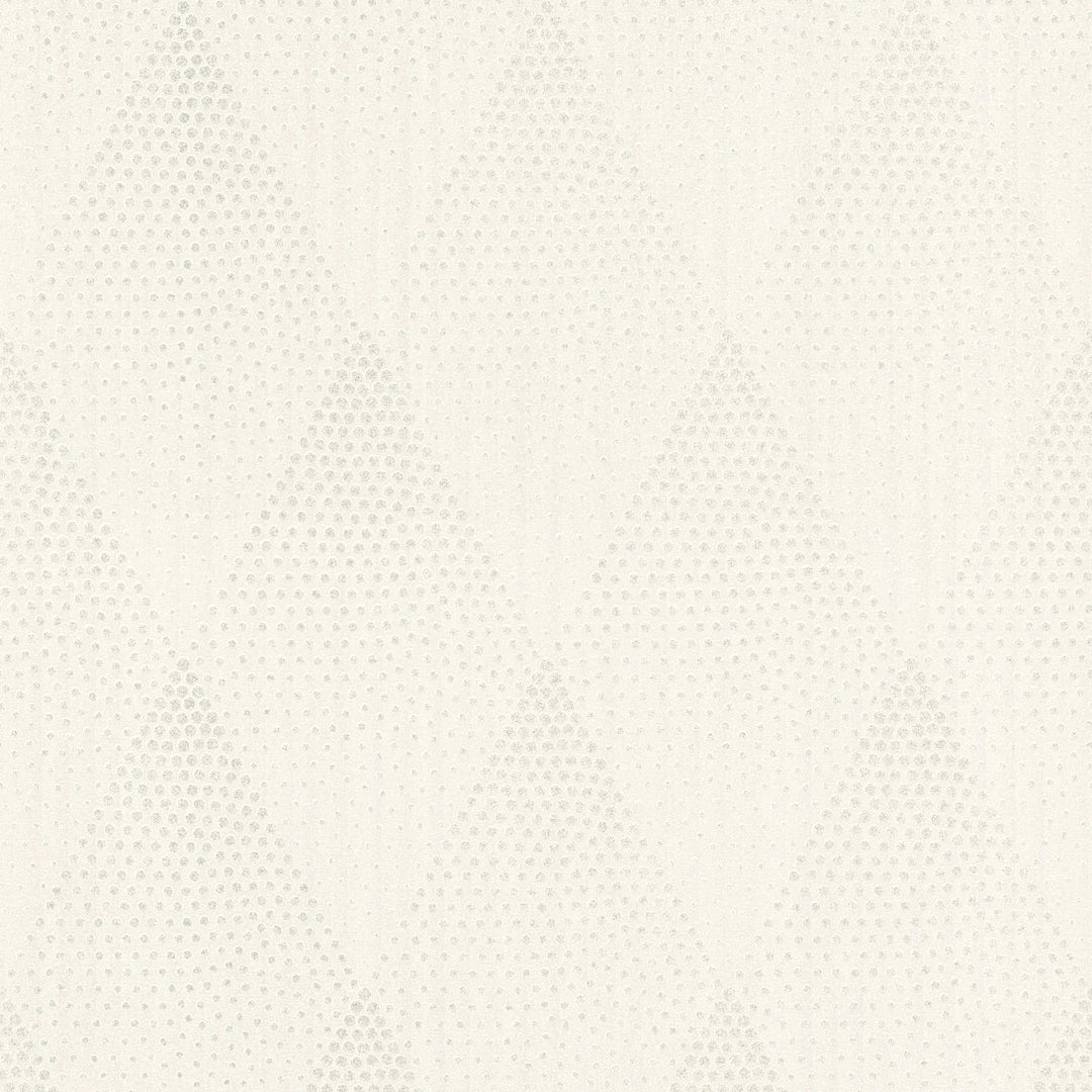 Tapetes ar punktveida retro stilā ar mirdzuma efektu, balta 374192 AS Creation