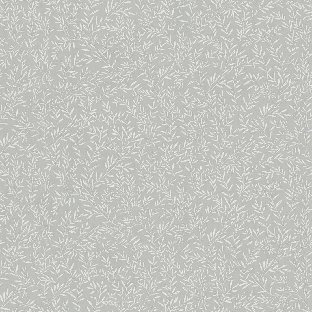 Tapetes ar smalkām lapām kantrī stilā: pelēkā krāsā - AS 390734 AS Creation