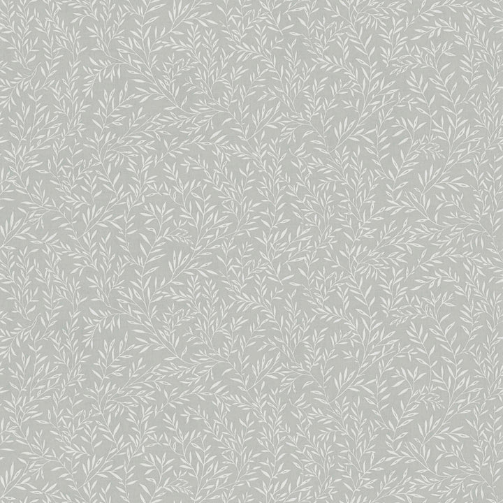 Tapetes ar smalkām lapām kantrī stilā: pelēkā krāsā - AS 390734 AS Creation