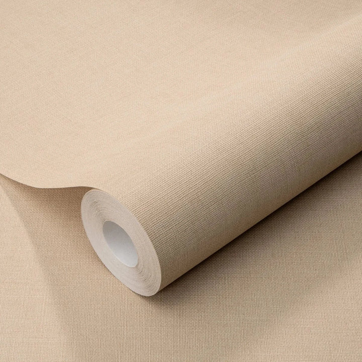 Bēšas matētas tapetes ar auduma tekstūru mājīgam interjeram   Tapetenshop.lv