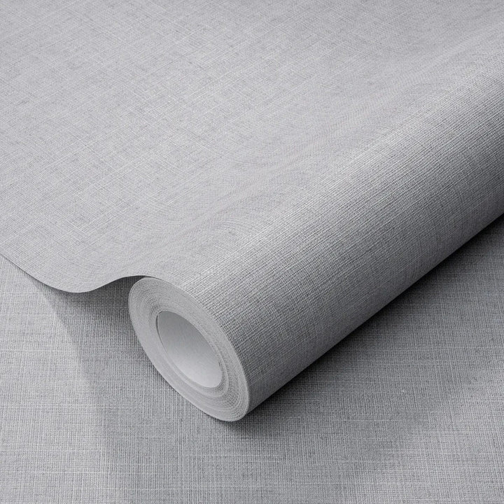 Pelēkas matētas tapetes ar auduma faktūru mūsdienīgam sienu risinājumam   Tapetenshop.lv