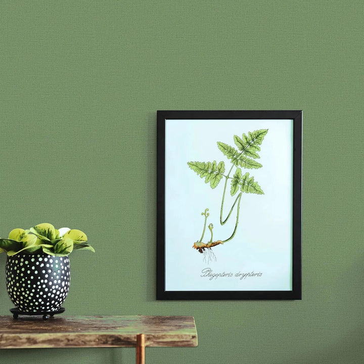 Zaļas matētas tapetes ar auduma tekstūru dabiskai noskaņai   Tapetenshop.lv