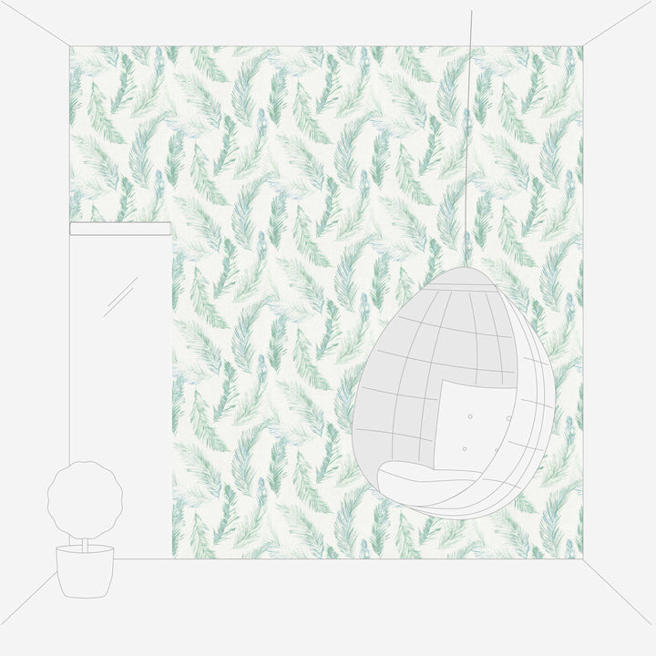 Tapetes ar dabas motīviem AS Creation 358964 zaļos/zilos toņos AS Creation