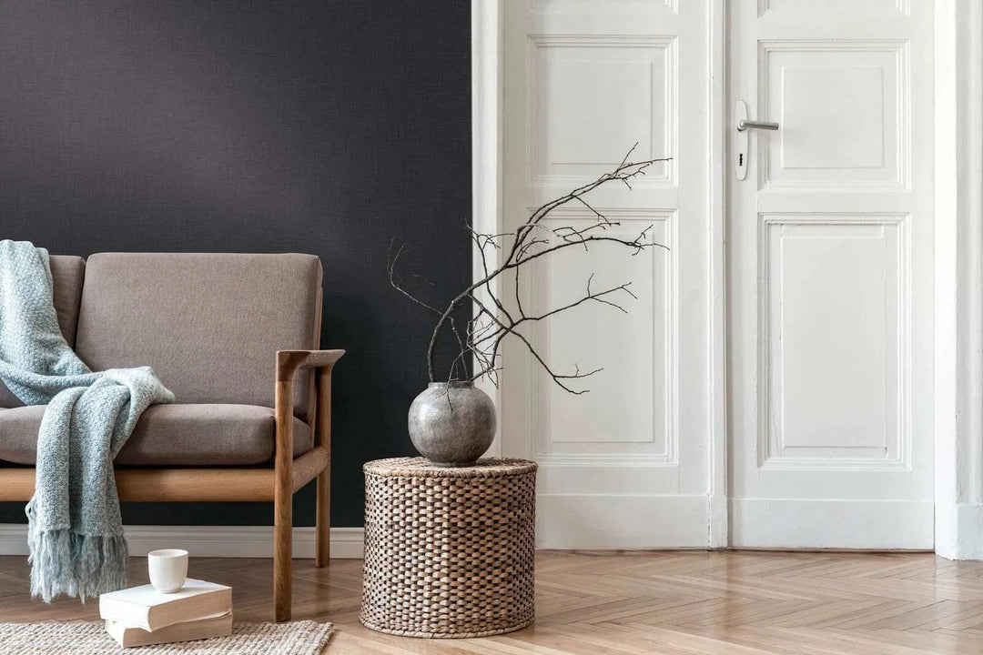 tapetes ar tekstila izskatu - Daniel Hechter - tumšos toņos - 1345202 AS Creation