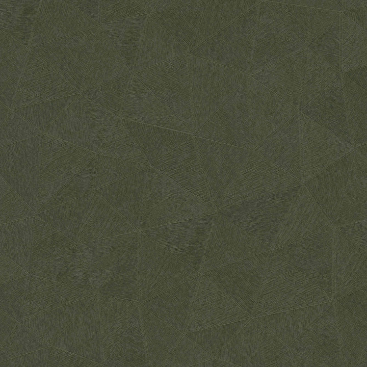 Tapetes ar trīsstūra rakstu tumši zaļā krāsā - 1374177 AS Creation