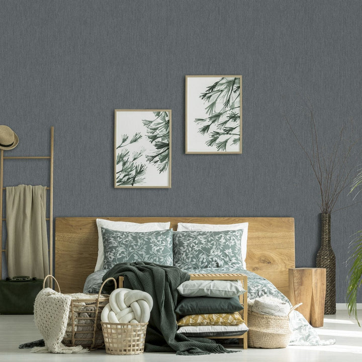 Tapetes ar vertikālam strukturētam līnijām melnā krāsā - 3756377 Erismann