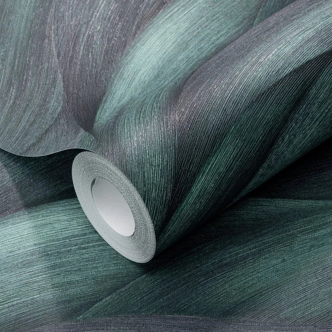 Zilā krāsas viļņveida tapetes elegantiem sienu akcentiem   Tapetenshop.lv