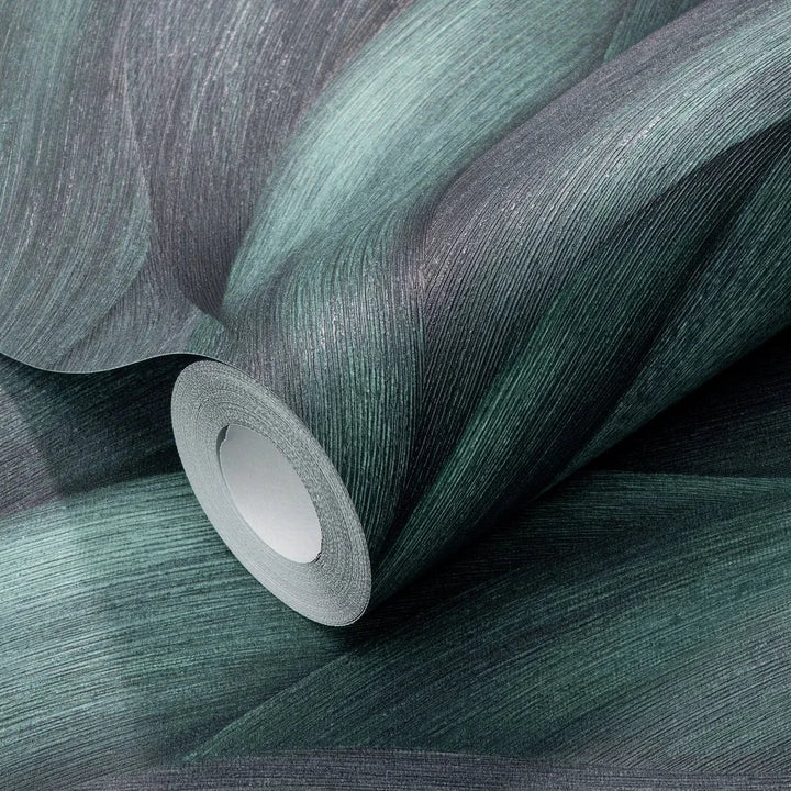 Zilā krāsas viļņveida tapetes elegantiem sienu akcentiem   Tapetenshop.lv